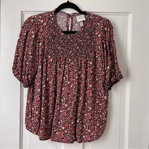 Knox Rose - Floral Blouse half sleeve